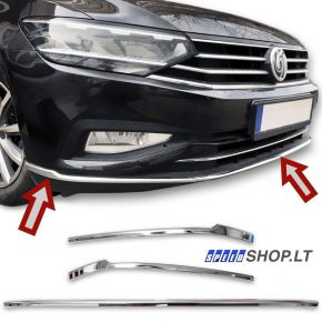 Passat B8 Nerūdijančio plieno apdailos juostelė priekiniam bamperiui