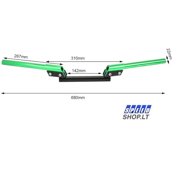 Universalus moto vairas 22mm