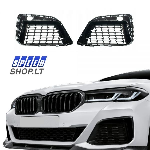 BMW 5 G30 G31 LCI M-paketas priekinio bamperio šoninės grotelės