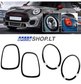 MINI F55 F56 F57 priekinių galinių žibintų juoda apdaila