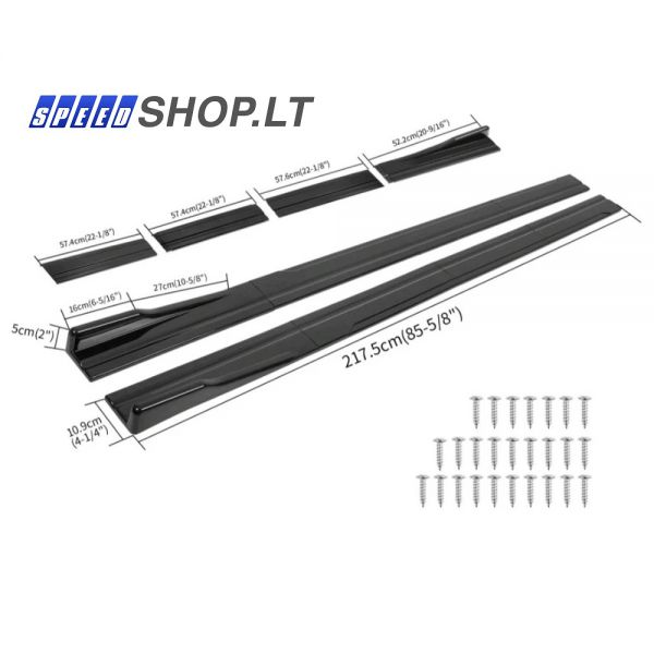 Universalūs poslenksčiai slenksčių apdailos spoileris