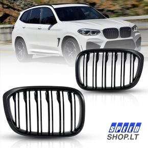 BMW G01 X3 G02 X4 priekinės dvigubos grotelės 