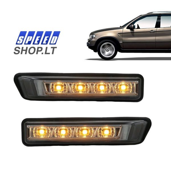 BMW X5 E53 tamsinti LED posūkiai