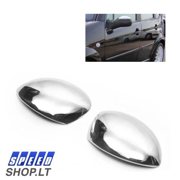 Citroen C3 chromuoti veidrodėlių gaubtai
