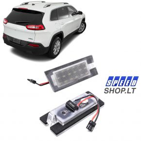 Jeep Cherokee LED numerių apšvietimas