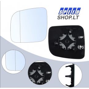  VW T5 Caddy šildomas kairysis veidrodėlio stiklas 