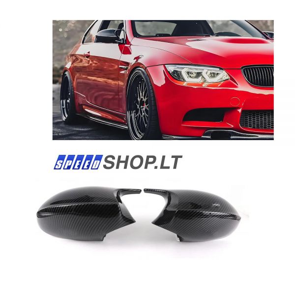 BMW 1 3 E81 E87 E90 E91 E92 Carbon veidrodėlių gaubtai