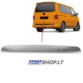 VW T5 T5.1 Transporter chromuota bagažinės dangčio apdaila