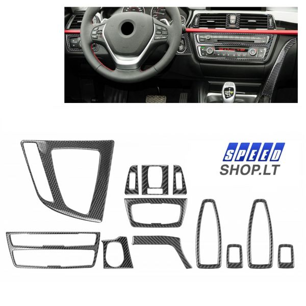 BMW F30 F31 F33 F34 Carbon salono apdailos