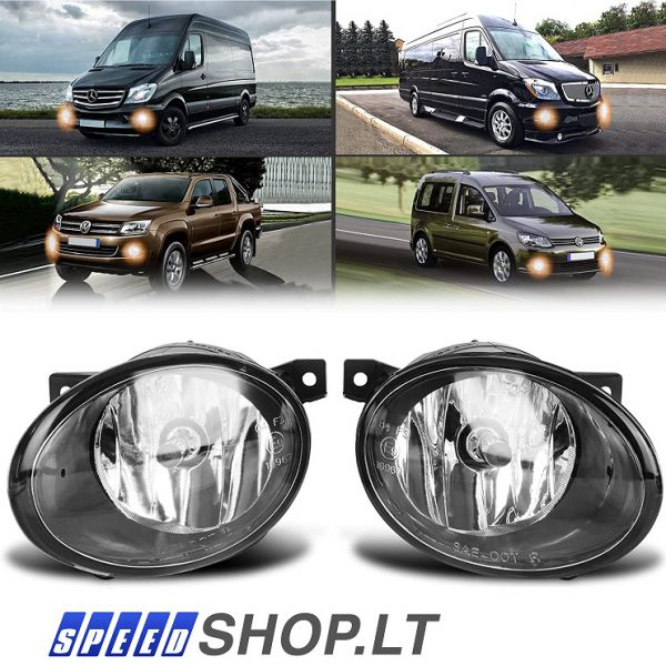 VW Amarok Crafter Caddy (MB Sprinter) rūko žibintai