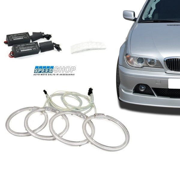 BMW 3 (E46) Facelift Coupe Dujiniai Angel Eyes su lešiu