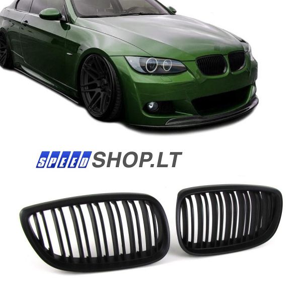 BMW 3 (E92-E93) priekinės dvigubos matinės grotelės