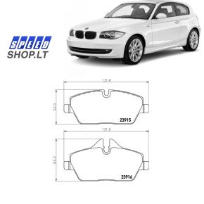 BMW 1 (E81-E87-E88) priekinės stabdžių kaladėlės