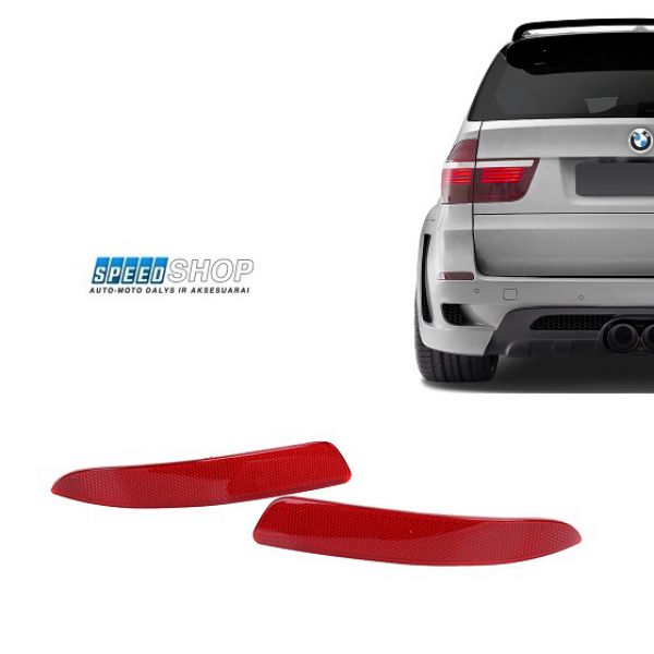 BMW x5 (E70) galinio bamperio atšvaitai.