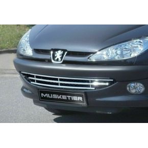 Peugeot 206 chromuotos apatinės bamperio grotelės